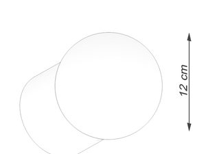 Miniaturka 7 - Schemat wymiarów lampki: kula 12 cm, podstawa 17 cm