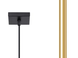 Miniaturka 1 - Detal mocowania przewodów do złotej lampy wiszącej