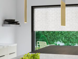 Miniaturka 5 - Złote lampy wiszące tubowe w eleganckiej kuchni nad wyspą