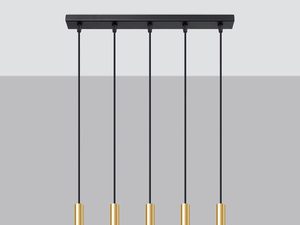 Miniaturka 2 - Wizualizacja złotych tub na tle szarej ściany, układ równoległy