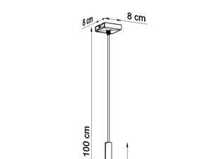 Miniaturka 8 - Techniczny rysunek lampy z wymiarami