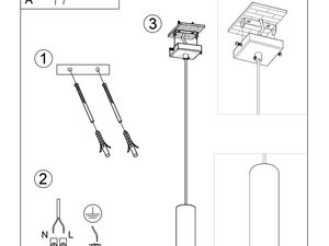 Miniaturka 9 - Instrukcja montażu lampy wiszącej typu tuba