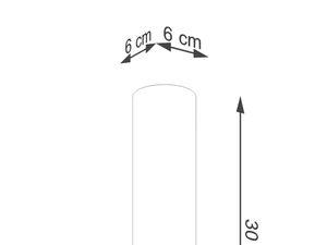 Miniaturka 7 - Rysunek techniczny lampy tubowej LED o długości 30 cm