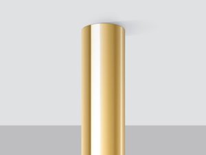 Miniaturka 1 - Złoty klosz wiszący LED do nowoczesnych wnętrz