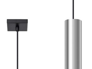 Miniaturka 1 - Podsufitka i przewód czarnej lampy wiszącej, wykończenie srebrne