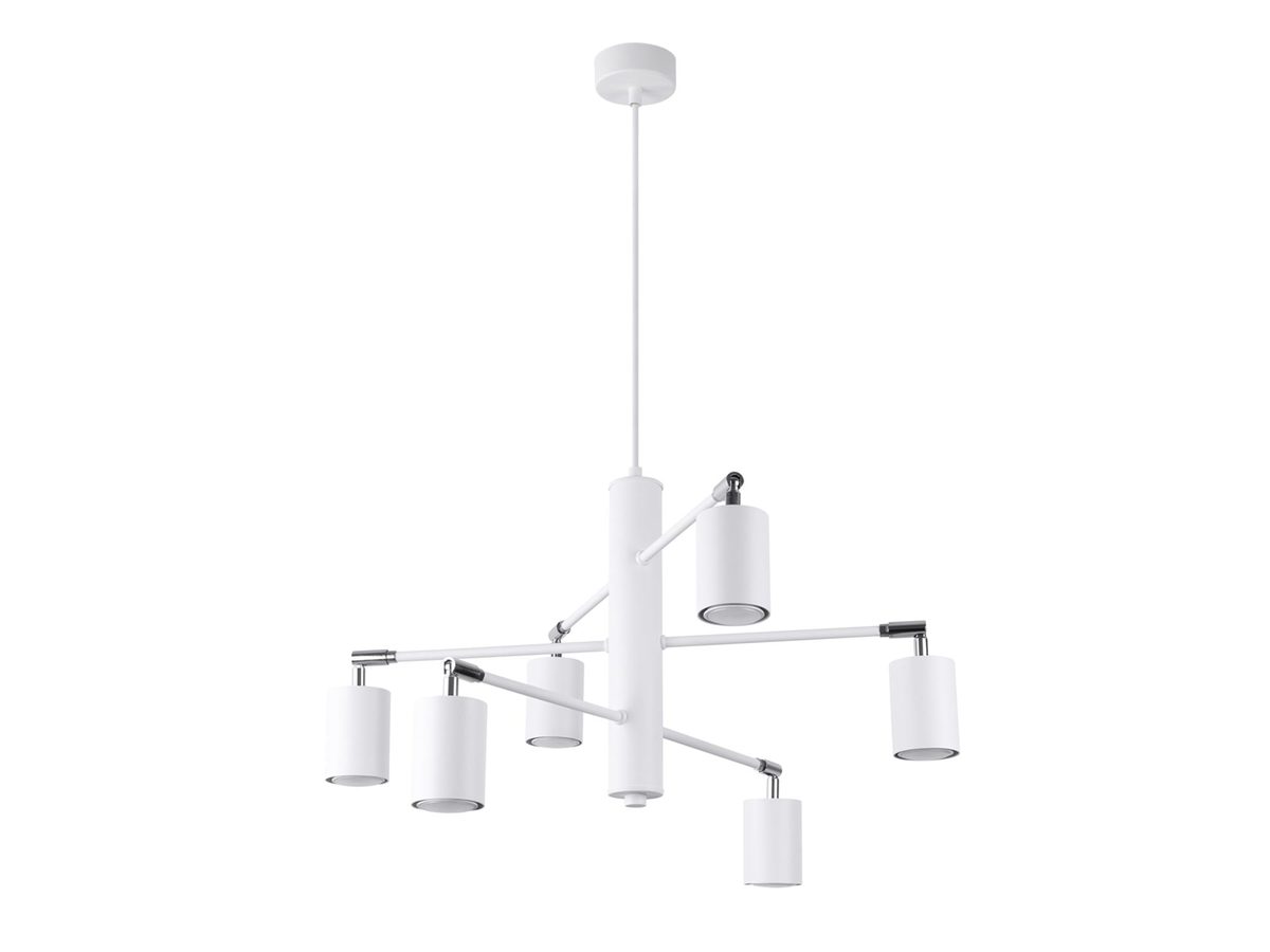 Nowoczesny Żyrandol LUMINO 6 Biały/Czarny GU10 10W LED