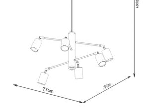 Miniaturka 16 - Rysunek techniczny nowoczesnego żyrandolu