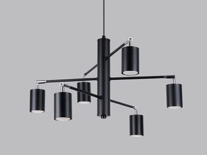 Miniaturka 10 - Designerska lampa sufitowa z sześcioma czarnymi reflektorami