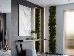 Miniaturka 6 - Aranżacja przedpokoju z czarnymi lampami natynkowymi