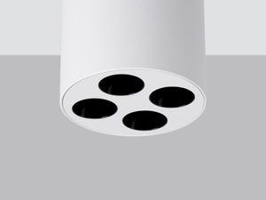 Miniaturka 1 - Biała lampa natynkowa LED z czterema reflektorami