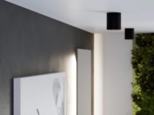 Miniaturka 11 - Nowoczesny korytarz z czarnymi lampami punktowymi LED