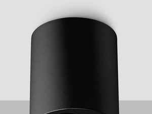 Miniaturka 8 - Lampa sufitowa LED czarna w kształcie tuby, 4 źródła światła