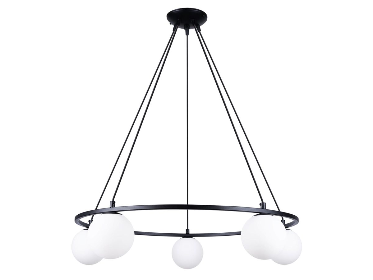 Czarny Żyrandol YOLA 5 Loftowy 5x8W LED G9