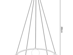 Miniaturka 8 - Rysunek techniczny lampy z kloszami kulistymi