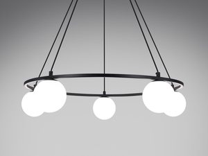 Miniaturka 3 - Lampa wisząca z kulami w matowej oprawie, styl nowoczesny