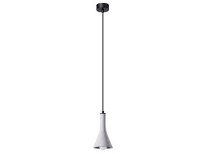 Miniaturka 10 - Wisząca lampa LED z kloszem z betonu i czarną podsufitką