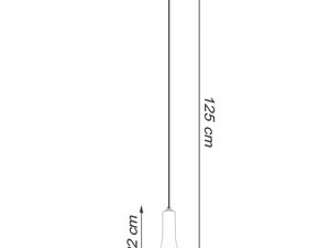 Miniaturka 8 - Rysunek techniczny lampy z betonowym kloszem, wysokość 125 cm