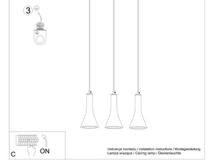 Miniaturka 9 - Instrukcja montażu lampy wiszącej z betonowymi kloszami