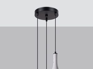 Miniaturka 2 - Designerska lampa z trzema betonowymi kloszami, styl industrialny