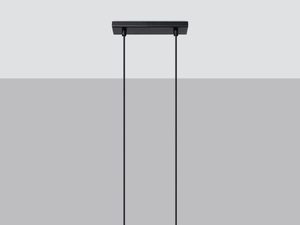 Miniaturka 2 - Złote cylindryczne lampy na czarnym tle, styl luksusowy