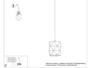 Miniaturka 9 - Instrukcja montażowa lampy o geometrycznym kloszu