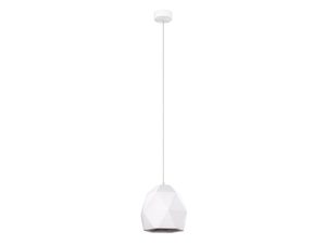 Miniaturka 10 - Geometryczna lampa z matowym białym wykończeniem, styl nowoczesny