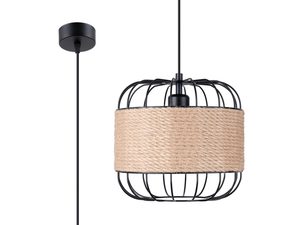 Miniaturka 1 - Stalowa lampa wisząca w kolorze czarnym