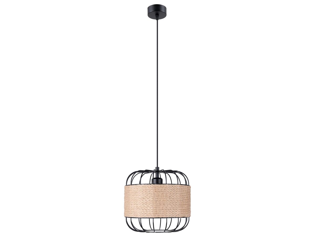 Elegancka Lampa Wisząca Stalowa Czarna 26cm FORTER