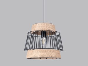 Miniaturka 2 - Lampa z plecionym kloszem w stylu boho