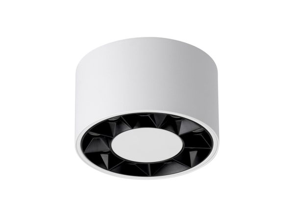 Okrągła biała lampa LED z reflektorami do kuchni lub salonu