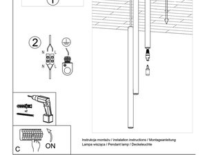 Miniaturka 9 - Instrukcja montażu lampy sufitowej z drewnianym kloszem