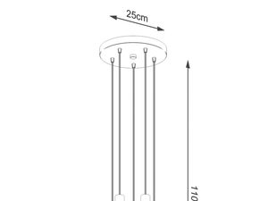 Miniaturka 8 - Projekt lampy z kloszami z litego drewna i czarnym przewodem