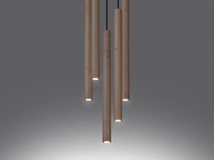 Miniaturka 3 - Drewniane lampy LED wiszące w nowoczesnym wnętrzu