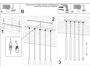 Miniaturka 8 - Instrukcja montażu lamp wiszących LED z betonowymi kloszami
