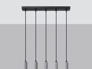 Miniaturka 6 - Designerska lampa sufitowa z sześcioma betonowymi kloszami LED