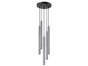 Miniaturka 10 - Betonowa lampa wisząca LED z cylindrycznymi zwisami, styl industrialny