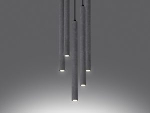 Miniaturka 3 - Betonowe lampy wiszące LED na czarnych przewodach, styl industrialny