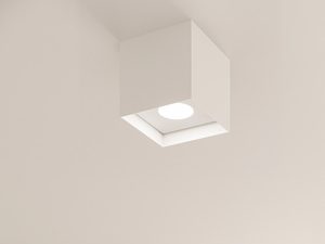 Miniaturka 4 - Lampa sufitowa w białym macie, kwadratowy design LED