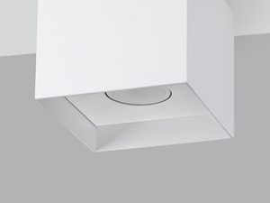 Miniaturka 1 - Biała minimalistyczna lampa LED natynkowa do nowoczesnych wnętrz