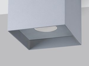 Miniaturka 15 - Jasnoszara lampa natynkowa LED, design prosty i nowoczesny