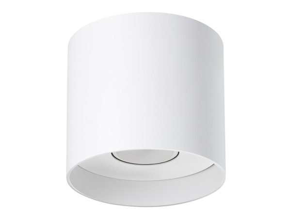 Nowoczesna biała lampa sufitowa cylindryczna do salonu lub przedpokoju