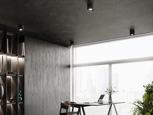 Miniaturka 13 - Nowoczesne biuro z sufitami betonowymi i srebrnymi lampami