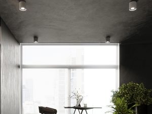 Miniaturka 19 - Wnętrze z reflektorem LED natynkowym w kolorze złotym