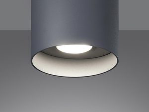 Miniaturka 16 - Szara matowa oprawa sufitowa LED w nowoczesnym stylu