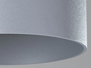 Miniaturka 17 - Aluminiowa lampa sufitowa w odcieniu srebrnym z fakturą