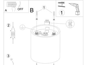 Miniaturka 29 - Rysunek techniczny złotej oprawy natynkowej LED