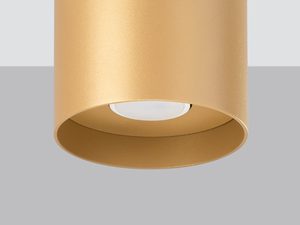 Miniaturka 22 - Cylindryczna lampa sufitowa w kolorze złotym – nowoczesna aranżacja