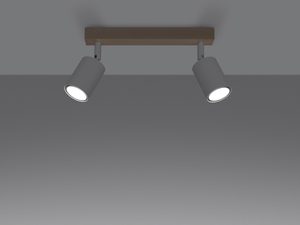 Miniaturka 2 - Nocna aranżacja z dwoma reflektorami LED na drewnianej listwie