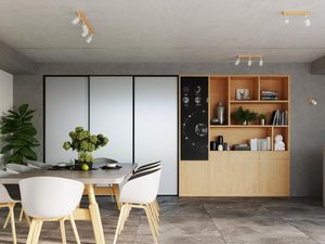 Miniaturka 4 - Oświetlenie punktowe przy półce z roślinami i książkami