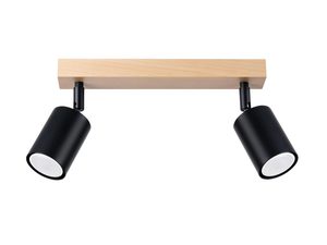 Miniaturka 9 - Lampa z reflektorami w stylu skandynawskim z drewnianą bazą